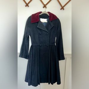 Vintage Carolyne Roehm Peplum Double-breasted Pea Coat